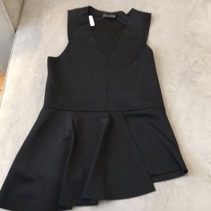 Zara Asymmetrical Black Tank - M